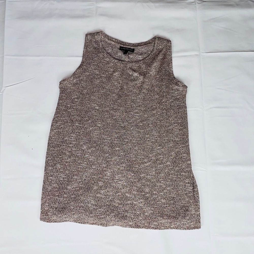 Lane Bryant Brown Metallic Knit Tank Top 14/16